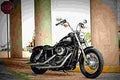 Harley Davidson Dyna Street Bob 2017 2 motorbike A4 Photo Print