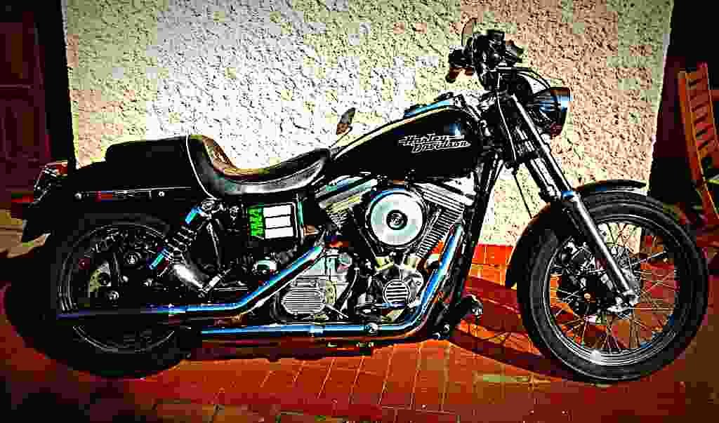 Harley Davidson Dyna Super Glide 1997 4 motorbike A4 Photo Print