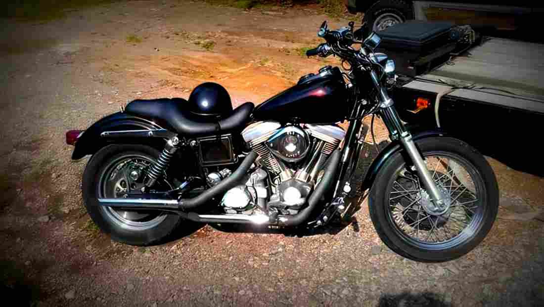 Harley Davidson Dyna Super Glide 1997 5 motorbike A4 Photo Print