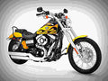 Harley Davidson Dyna Wide Glide 1996 3 motorbike A4 Photo Print
