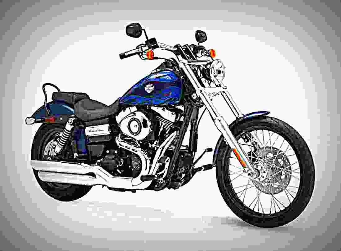 Harley Davidson Dyna Wide Glide 1996 4 motorbike A4 Photo Print