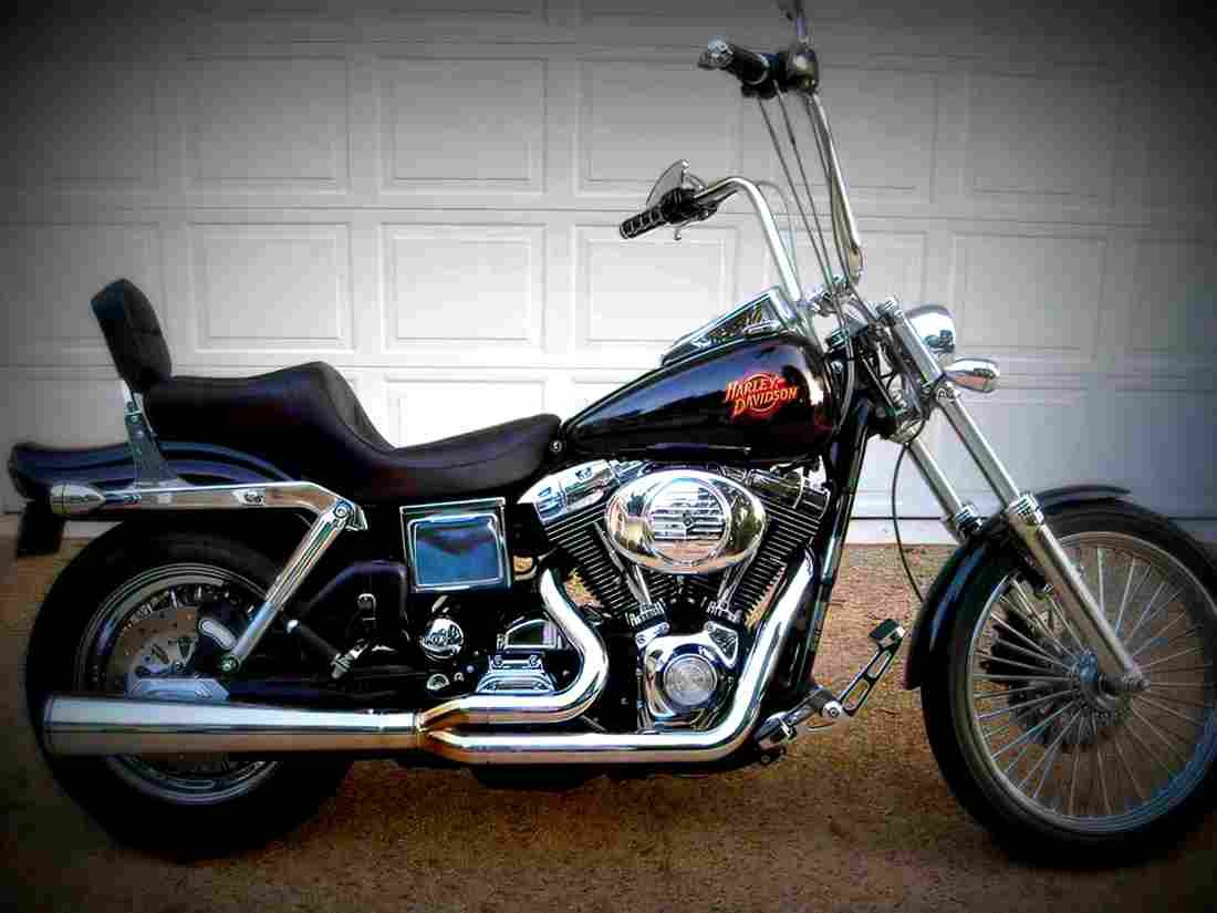 Harley Davidson Dyna Wide Glide 2001 3 motorbike A4 Photo Print
