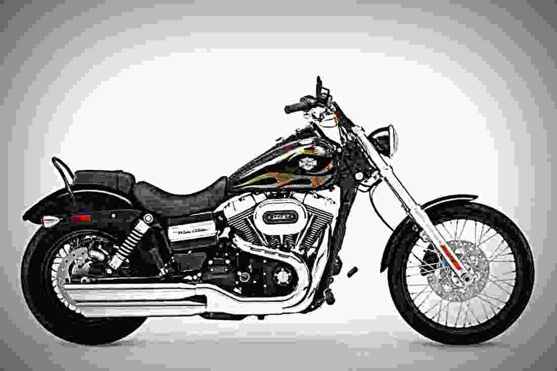 Harley Davidson Dyna Wide Glide 2017 1 motorbike A4 Photo Print