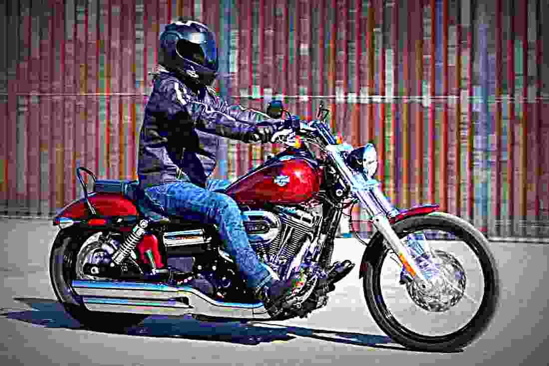 Harley Davidson Dyna Wide Glide 2017 2 motorbike A4 Photo Print