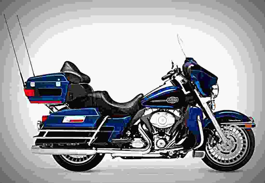 Harley Davidson Electra Glide Classic 1996 3 motorbike A4 Photo Print