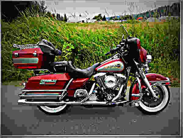Harley Davidson Electra Glide Classic 1997 4 motorbike A4 Photo Print