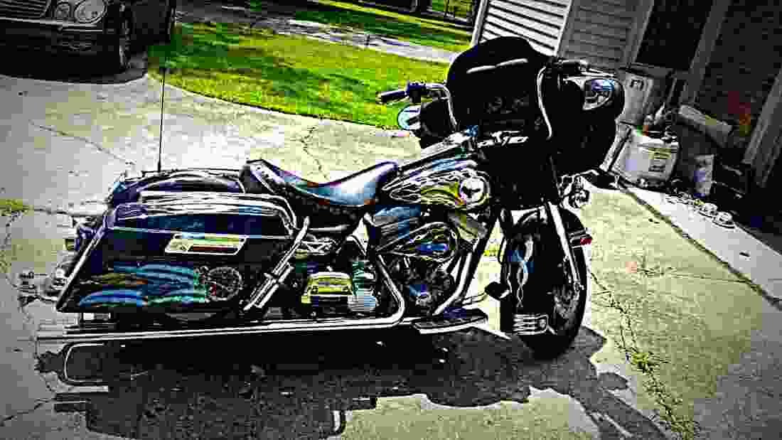 Harley Davidson Electra Glide Standard 1996 6 motorbike A4 Photo Print