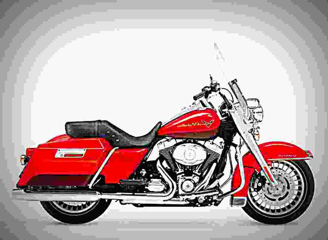 Harley Davidson FLHR Road King 2003 2 motorbike A4 Photo Print
