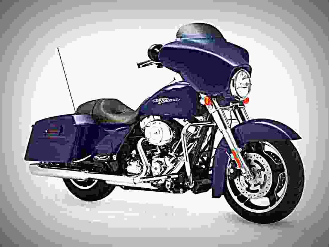 Harley Davidson FLHX STREET GLIDE FLHX STREET GLIDE 2 motorbike A4 Photo Print