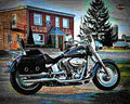 Harley Davidson FLSTF Fat Boy 1999 2 motorbike A4 Photo Print