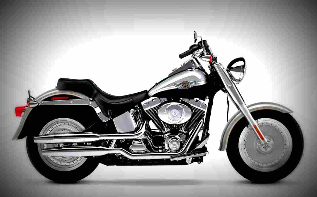 Harley Davidson FLSTF Fat Boy 2000 1 motorbike A4 Photo Print