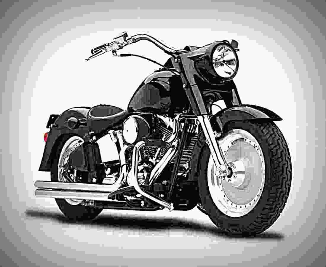 Harley Davidson FLSTF Fat Boy 2000 3 motorbike A4 Photo Print