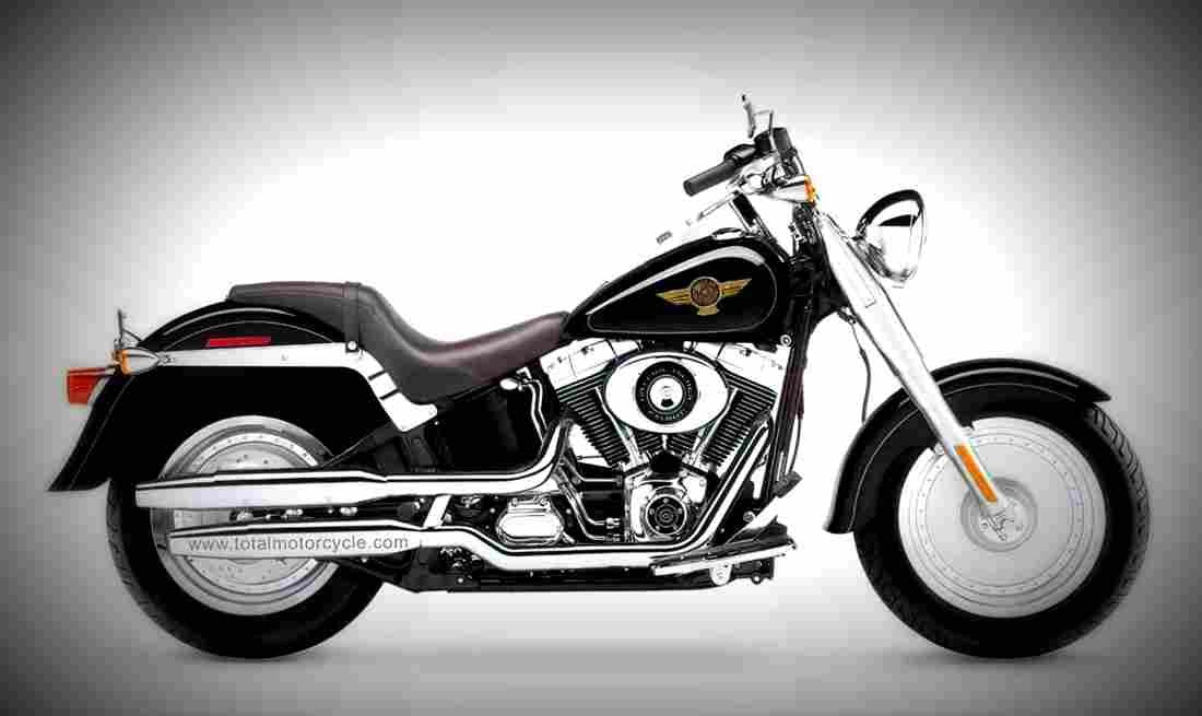 Harley Davidson FLSTFI Fat Boy 2003 1 motorbike A4 Photo Print