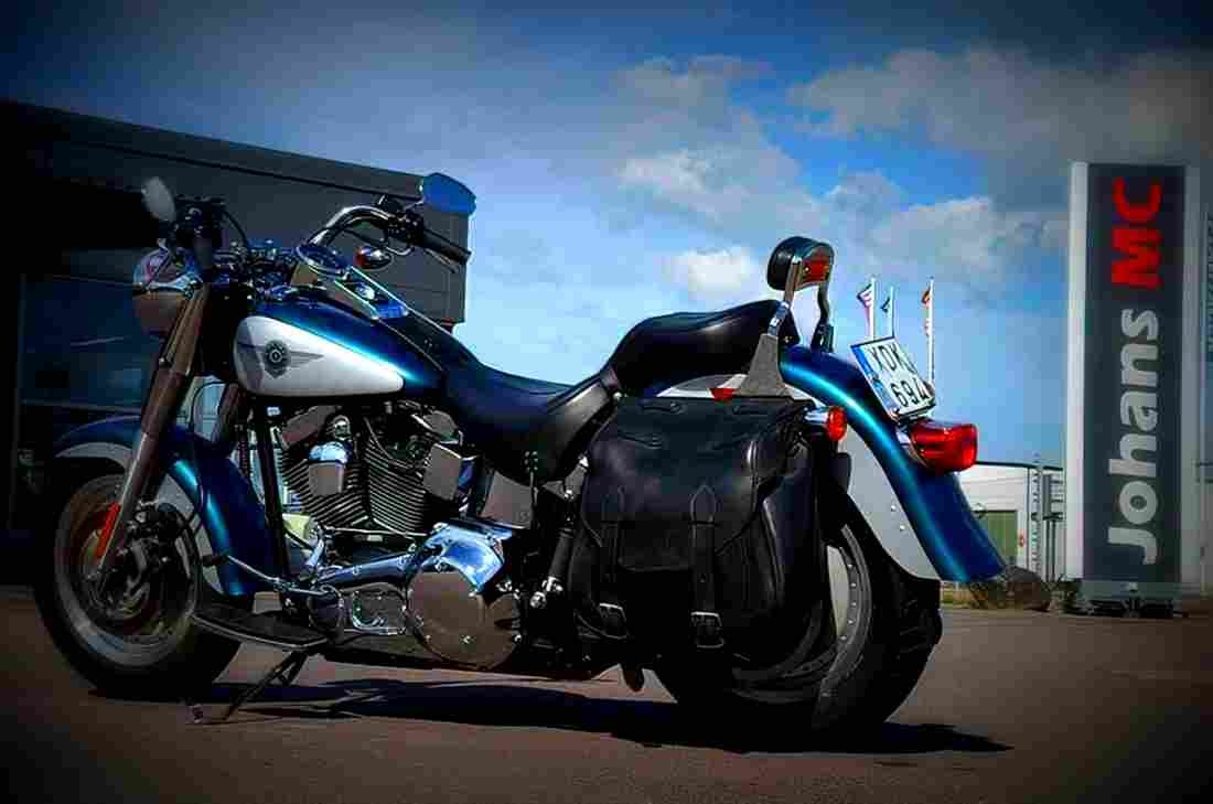Harley Davidson FLSTFI Fat Boy 2004 3 motorbike A4 Photo Print