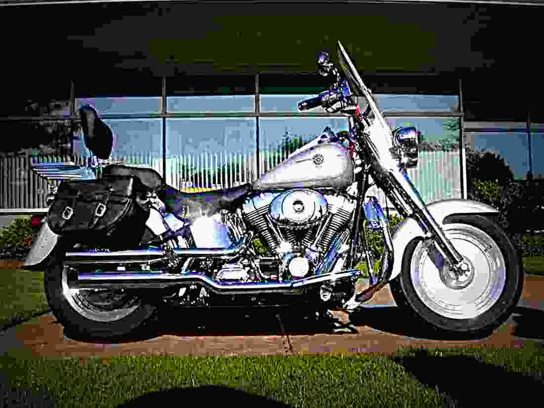 Harley Davidson FLSTFI Fat Boy 2004 4 motorbike A4 Photo Print