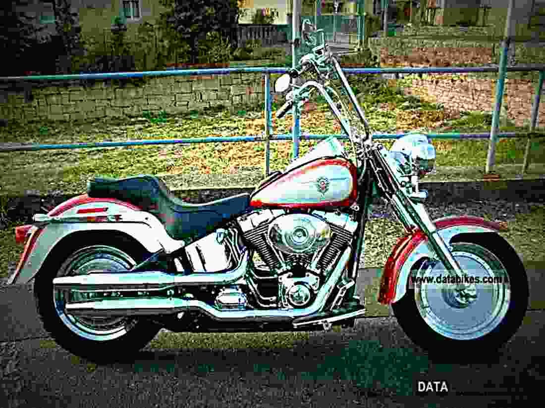 Harley Davidson FLSTFI Fat Boy 2004 5 motorbike A4 Photo Print