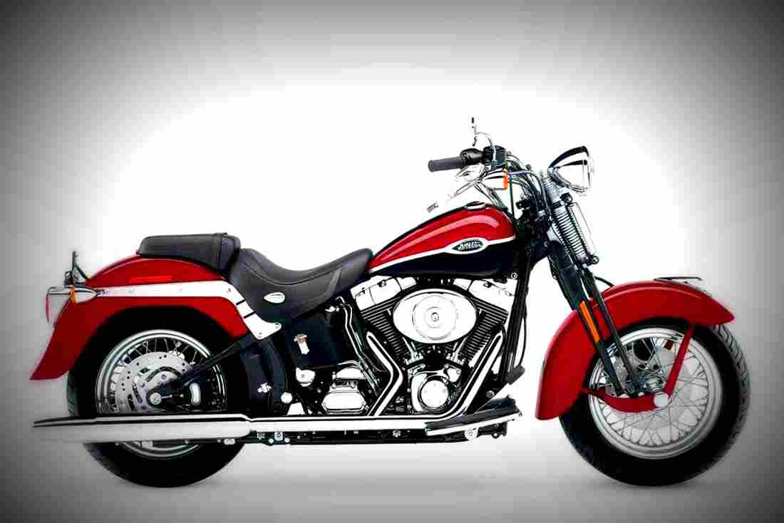 Harley Davidson FLSTS Heritage Springer 2003 1 motorbike A4 Photo Print