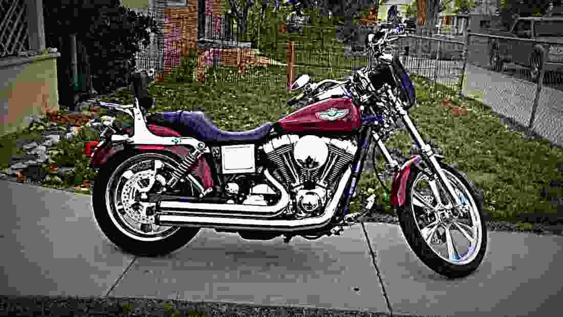 Harley Davidson FXDL Dyna Low Rider 2003 6 motorbike A4 Photo Print