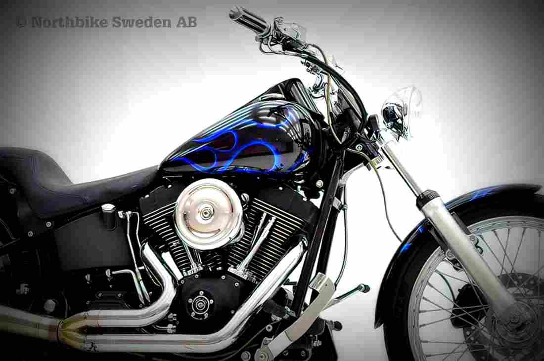 Harley Davidson FXSTB Night Train 2000 4 motorbike A4 Photo Print