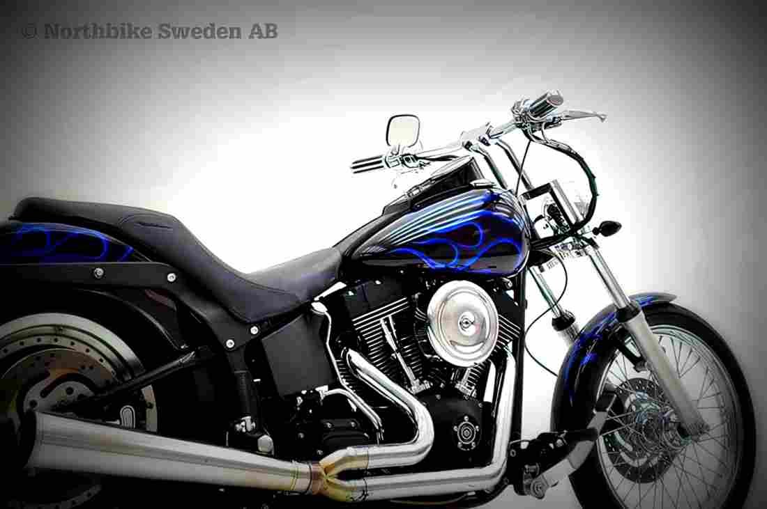Harley Davidson FXSTB Night Train 2000 5 motorbike A4 Photo Print