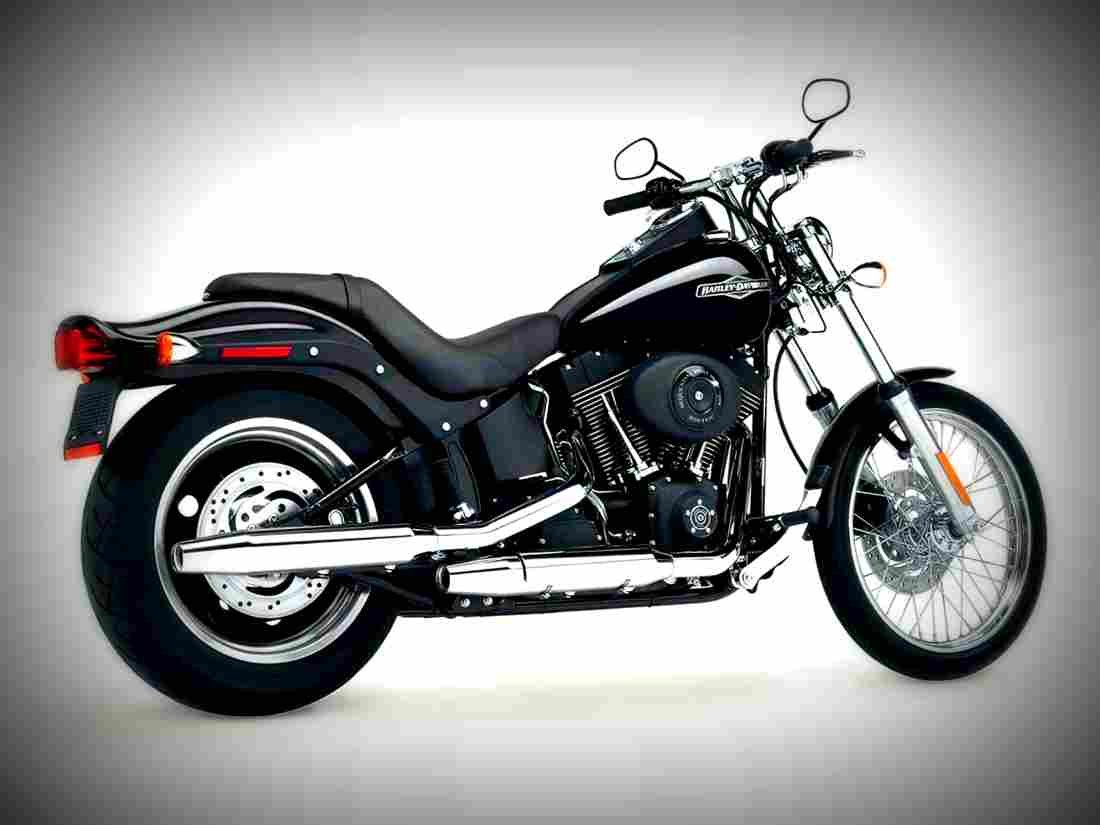 Harley Davidson FXSTB Night Train 2002 1 motorbike A4 Photo Print