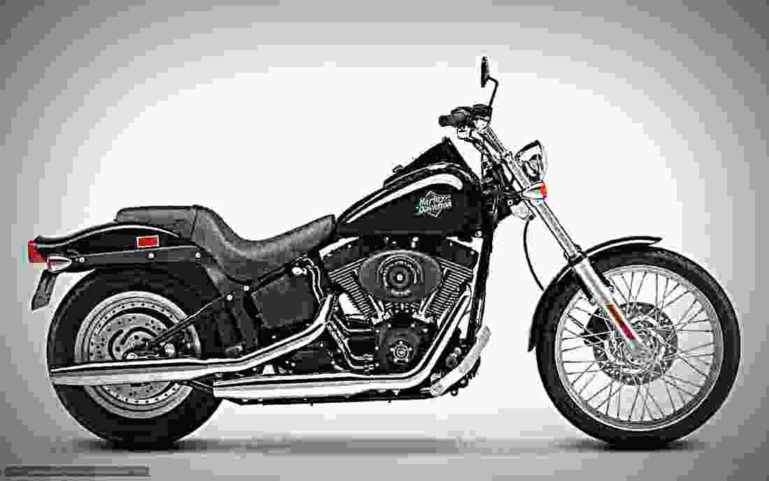 Harley Davidson FXSTB Night Train 2002 6 motorbike A4 Photo Print