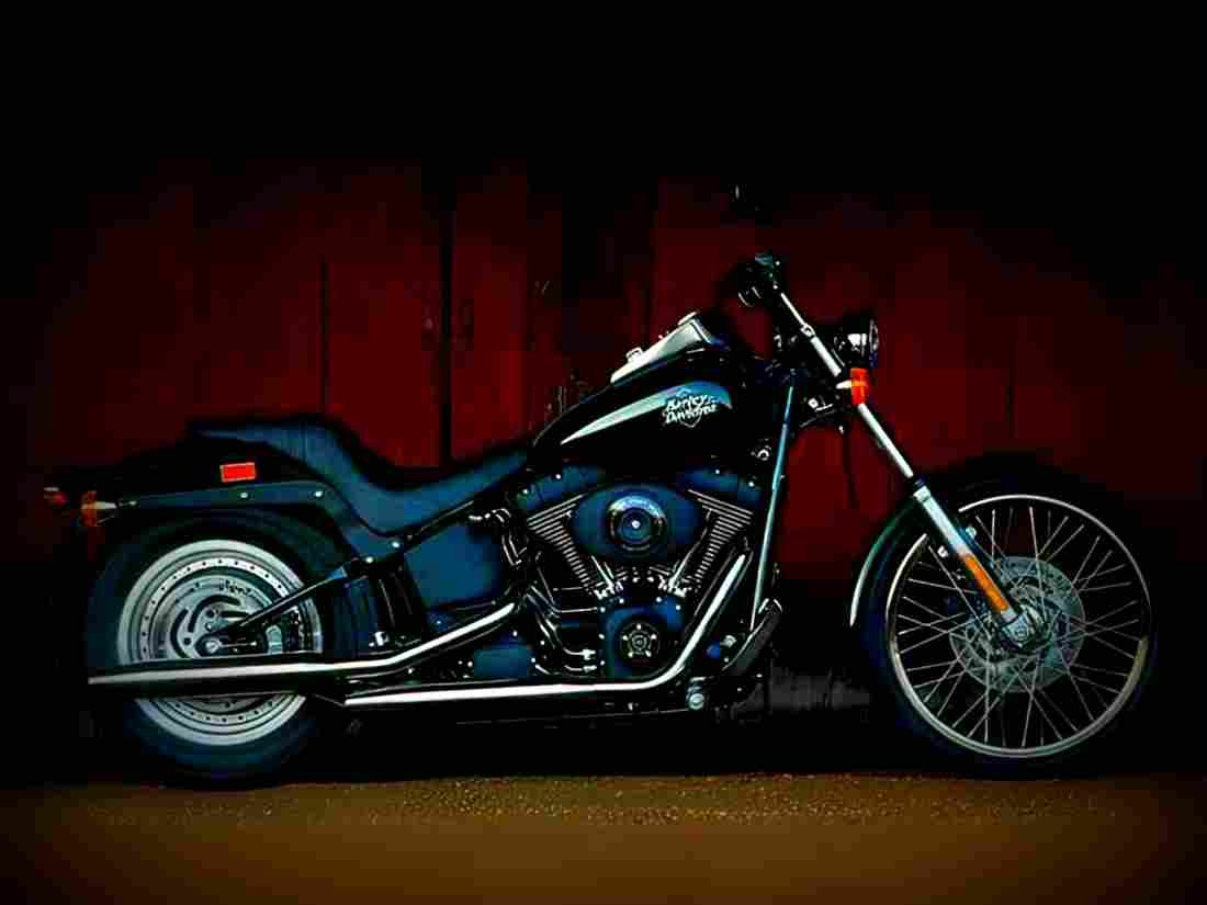 Harley Davidson FXSTB Softail Night Train 1998 1 motorbike A4 Photo Print