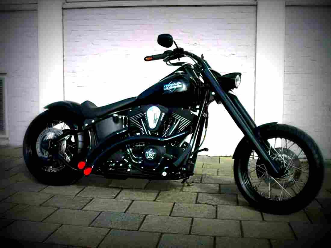 Harley Davidson FXSTB Softail Night Train 1998 2 motorbike A4 Photo Print