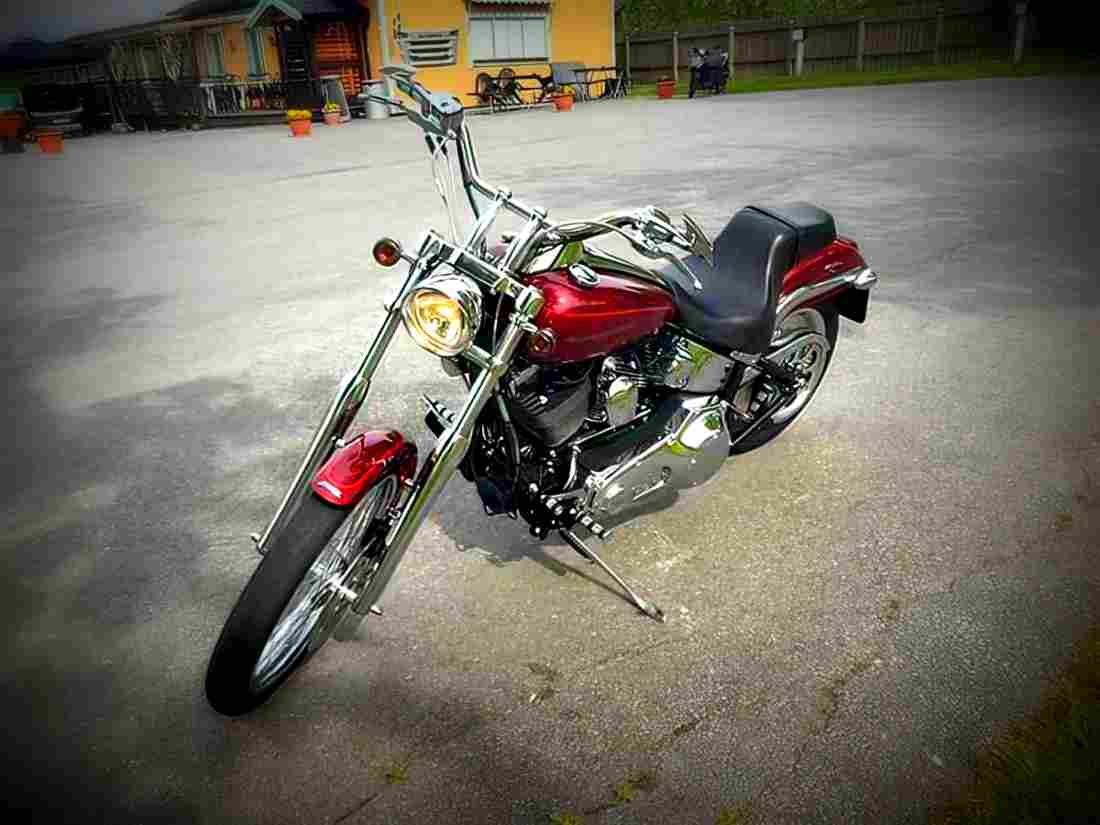 Harley Davidson FXSTDI Softail Deuce 2002 5 motorbike A4 Photo Print