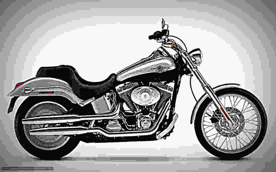 Harley Davidson FXSTDI Softail Deuce 2003 3 motorbike A4 Photo Print
