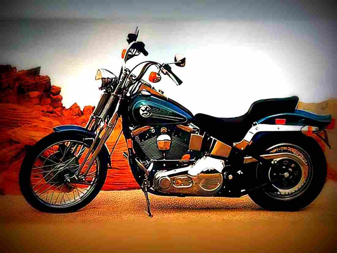 Harley Davidson FXSTS Springer Softail 2000 4 motorbike A4 Photo Print