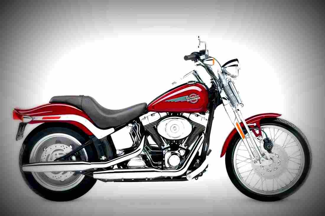 Harley Davidson FXSTS Springer Softail 2003 1 motorbike A4 Photo Print