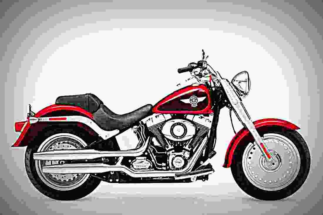 Harley Davidson Fat Boy 1996 1 motorbike A4 Photo Print