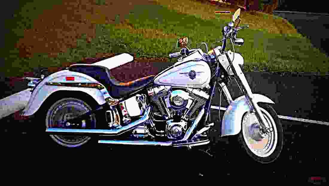 Harley Davidson Fat Boy Injection 2001 1 motorbike A4 Photo Print