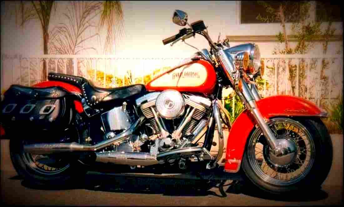 Harley Davidson Heritage Softail Classic Injection 2001 3 motorbike A4 Photo Print