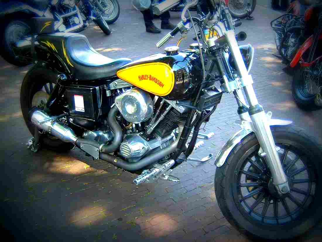 Harley Davidson Low Rider Convertible 1991 2 motorbike A4 Photo Print