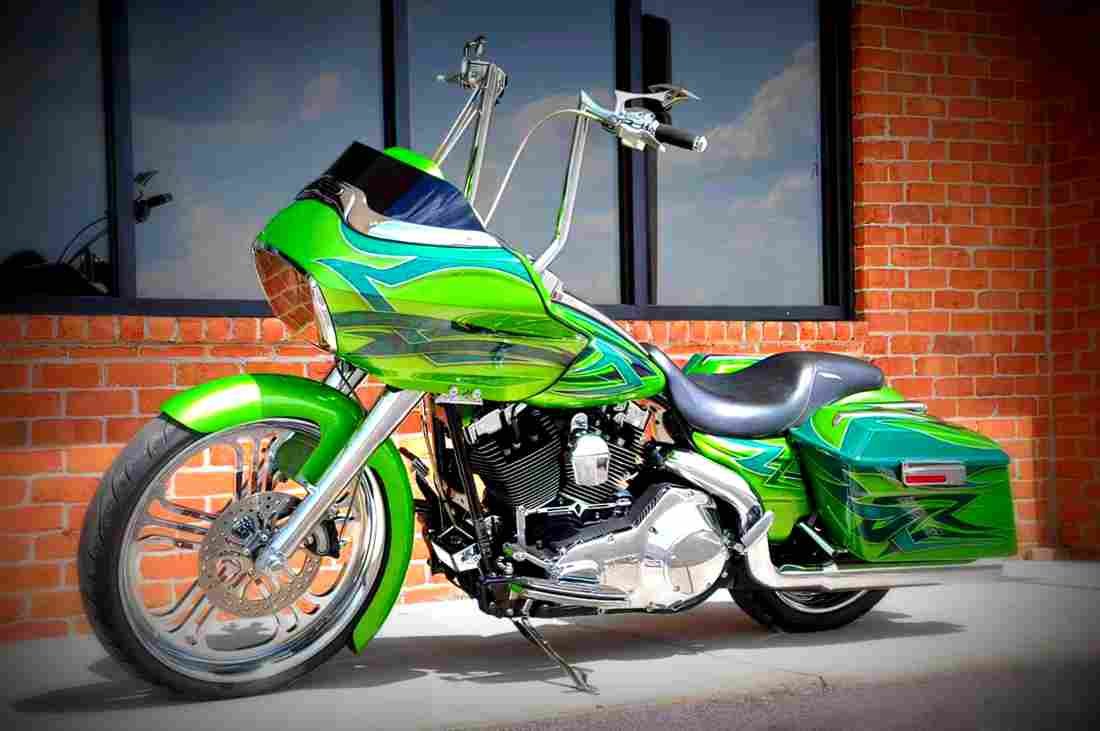 Harley Davidson Road Glide 2001 2 motorbike A4 Photo Print