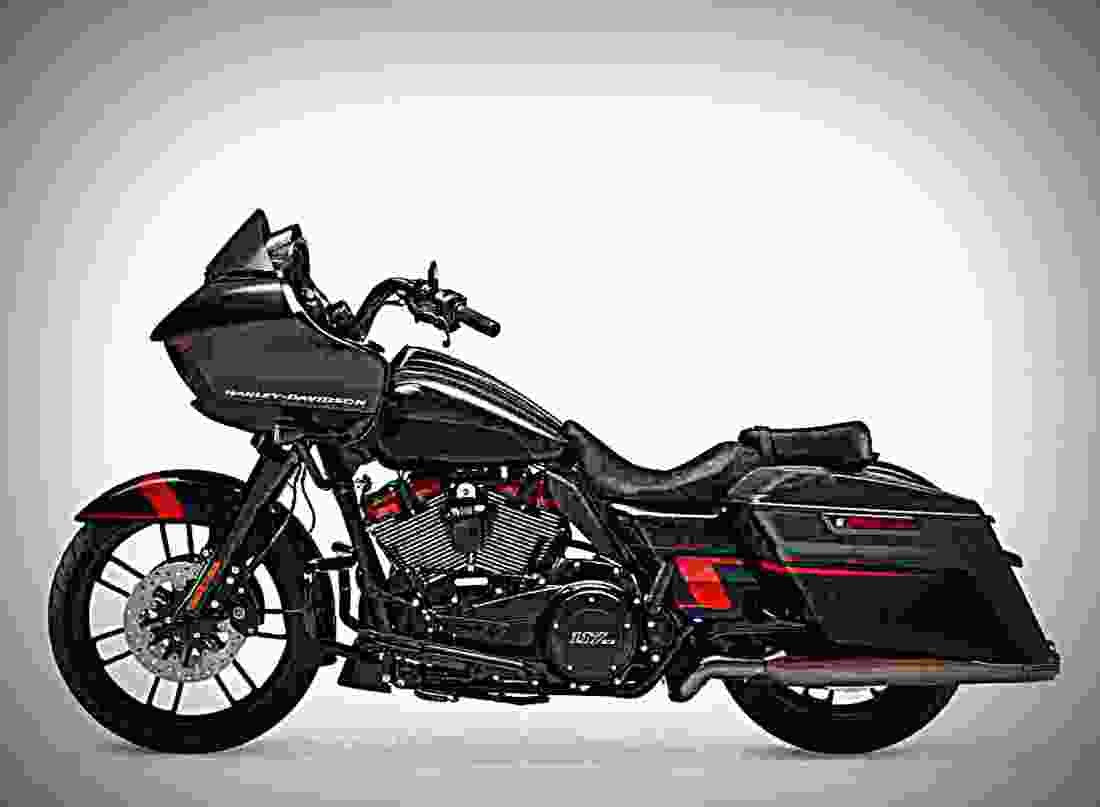 Harley Davidson Road Glide 2018 2 motorbike A4 Photo Print