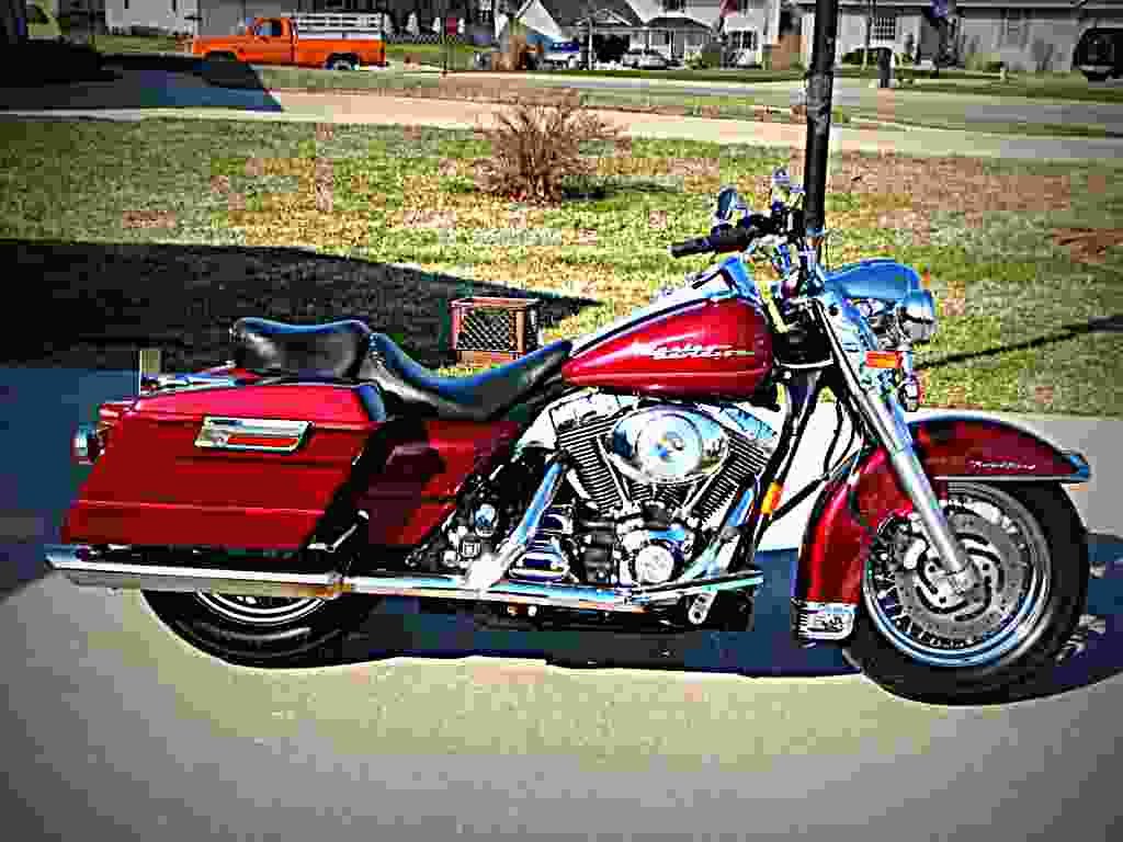 Harley Davidson Road King 2001 3 motorbike A4 Photo Print