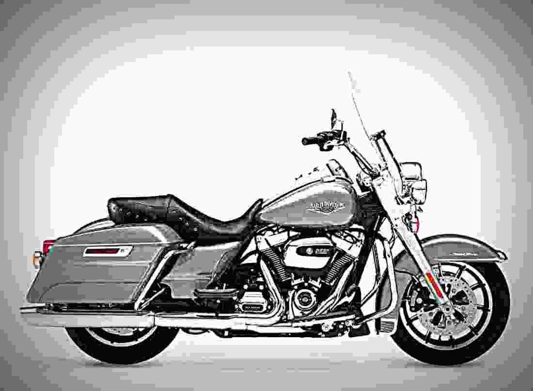 Harley Davidson Road King 2017 1 motorbike A4 Photo Print