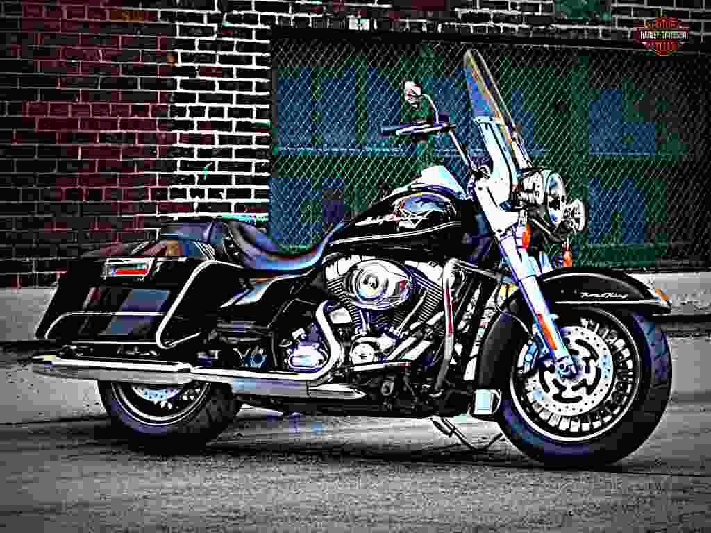 Harley Davidson Road King Classic 2012 4 motorbike A4 Photo Print