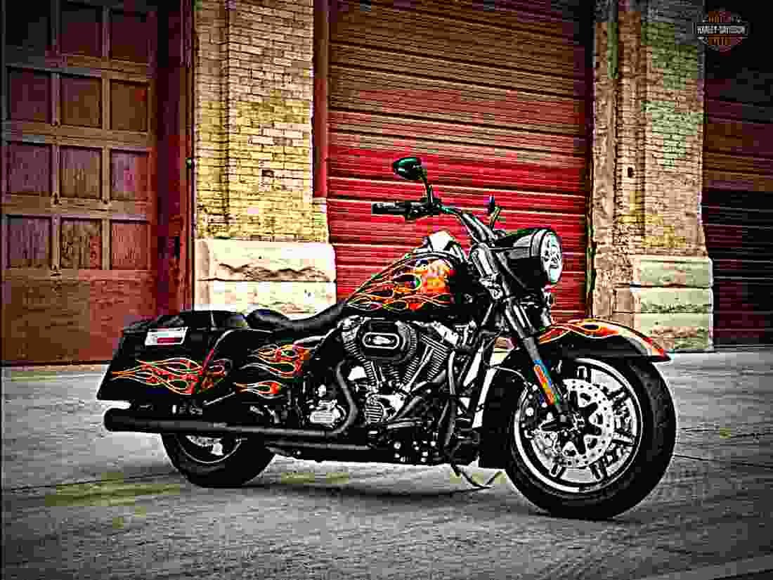Harley Davidson Road King Classic 2012 5 motorbike A4 Photo Print
