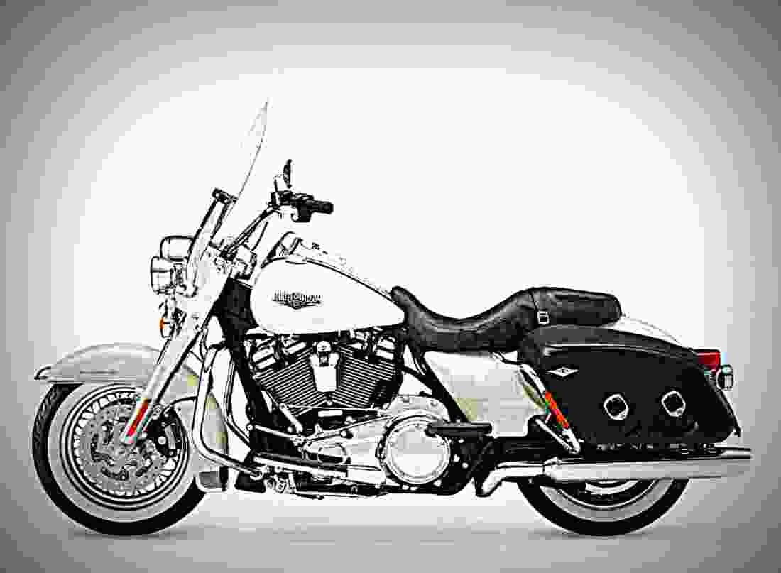 Harley Davidson Road King Classic 2018 2 motorbike A4 Photo Print