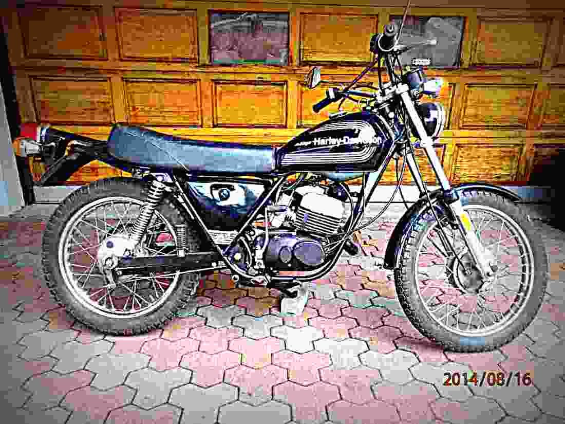 Harley Davidson SS 125 1976 3 motorbike A4 Photo Print
