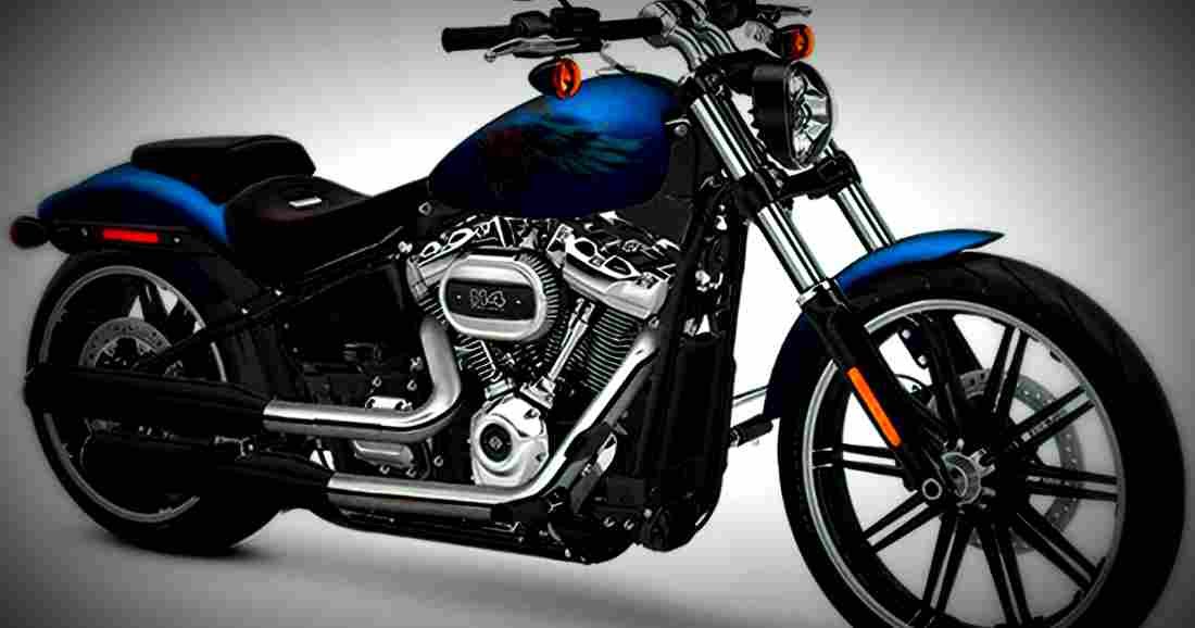 Harley Davidson Softail Breakout 114 2018 1 motorbike A4 Photo Print
