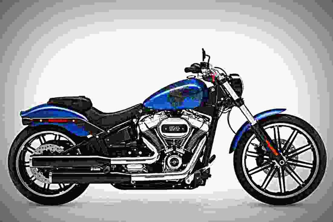 Harley Davidson Softail Breakout 114 2018 3 motorbike A4 Photo Print