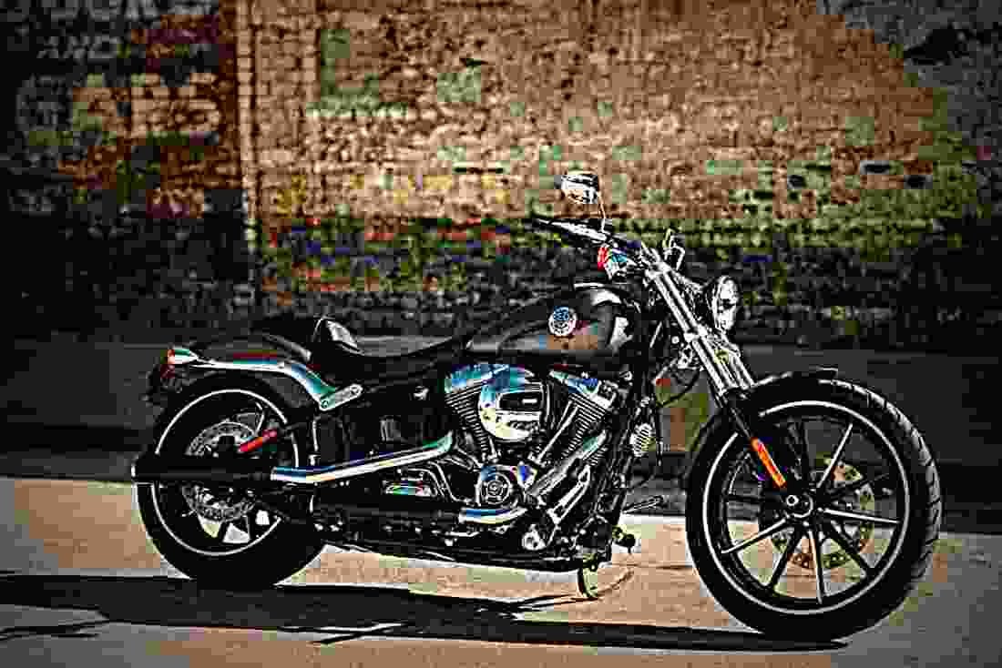 Harley Davidson Softail Breakout 2017 3 motorbike A4 Photo Print