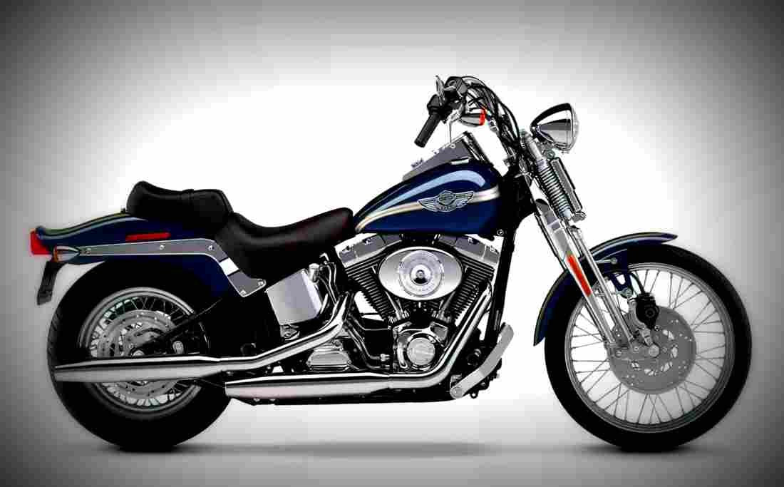 Harley Davidson Softail Custom 1997 3 motorbike A4 Photo Print