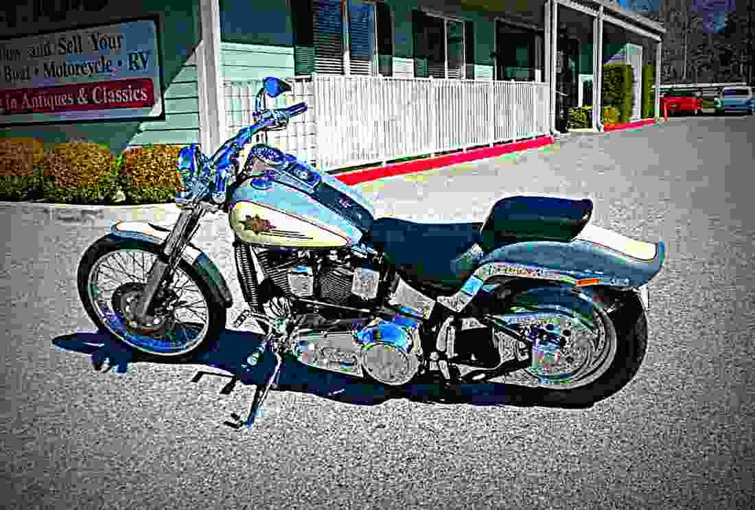 Harley Davidson Softail Custom 1997 5 motorbike A4 Photo Print