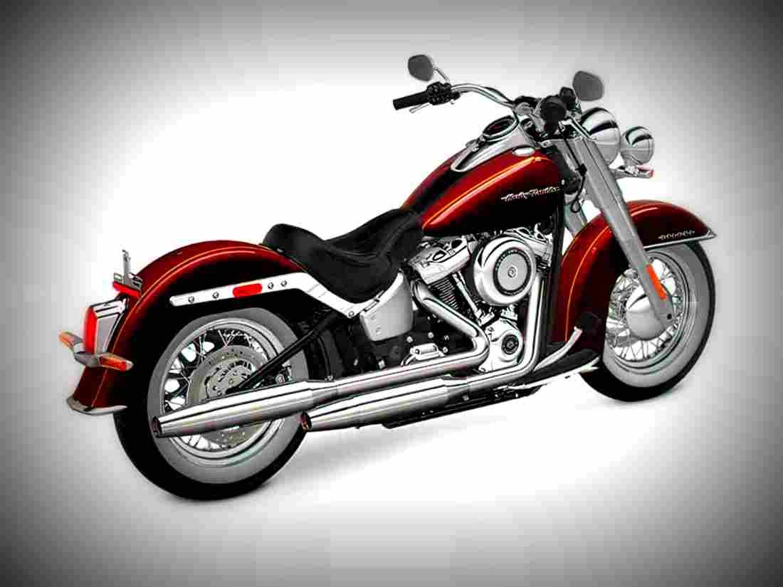 Harley Davidson Softail Deluxe 2018 2 motorbike A4 Photo Print